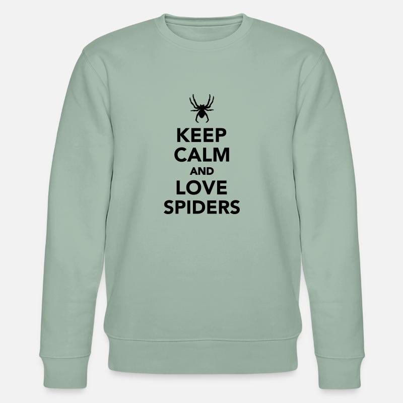 Keep calm and love spiders - Stanley/Stella CHANGER Unisex Organic Sweatshirt - aloe