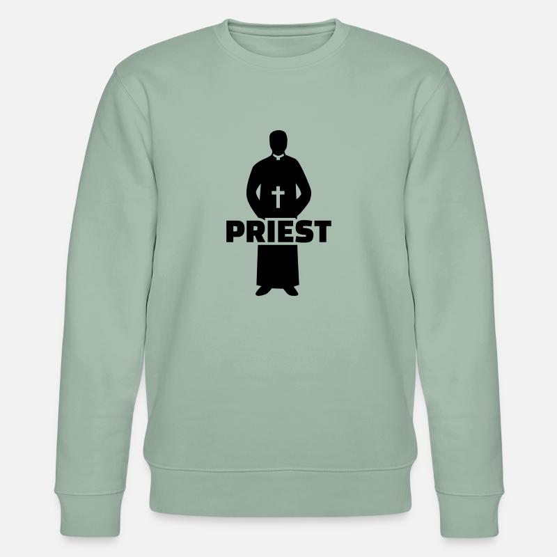 Priester - Stanley/Stella Unisex Bio-Sweatshirt CHANGER  - Helles Graugrün