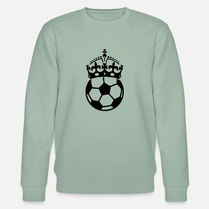 Fussball mit Krone - Stanley/Stella Unisex Bio-Sweatshirt CHANGER  - Helles Graugrün