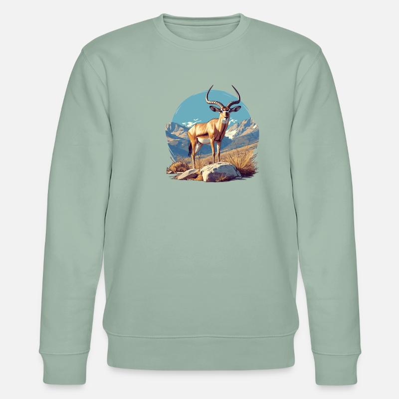 Antelope Antilopen Antilope - Stanley/Stella Unisex Bio-Sweatshirt CHANGER  - Helles Graugrün
