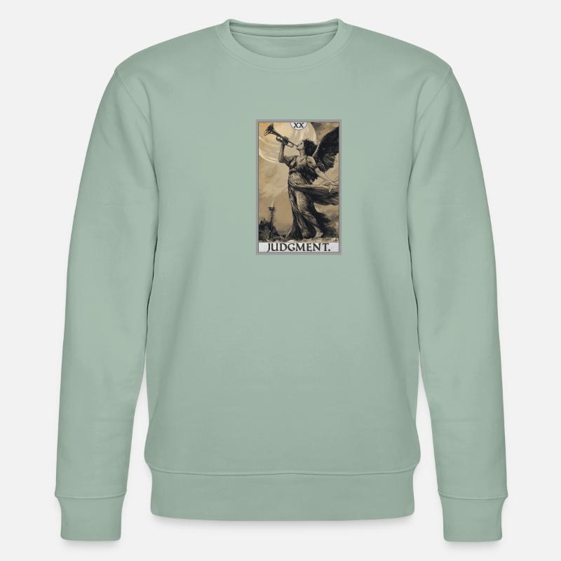 Tarotkarten Tarotkarte 20 Judgment Gericht - Stanley/Stella Unisex Bio-Sweatshirt CHANGER  - Helles Graugrün