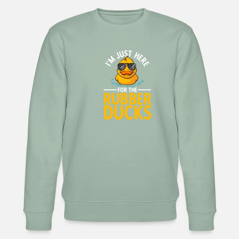 Quietscheentchen Quietscheente Gummiente - Stanley/Stella Unisex Bio-Sweatshirt CHANGER  - Helles Graugrün