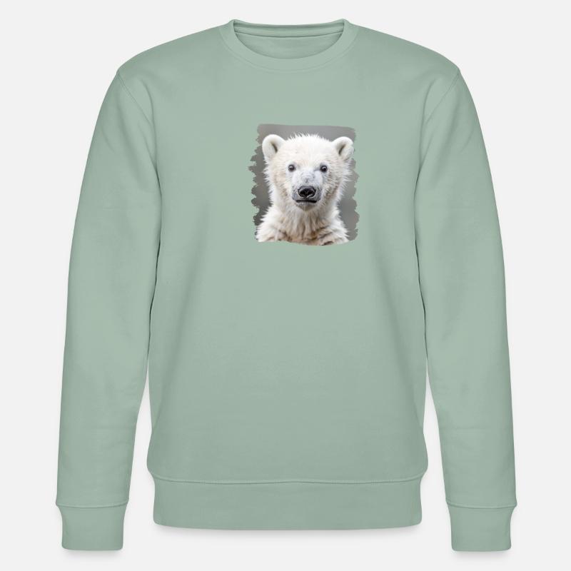 Polar Bear Eisbären Eisbär - Stanley/Stella Unisex Bio-Sweatshirt CHANGER  - Helles Graugrün
