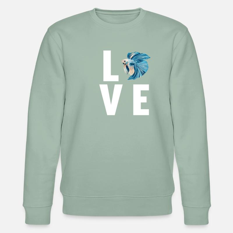 Bettas Betta Poisson Betta - Sweat bio CHANGER Stanley/Stella Unisexe - vert de gris clair