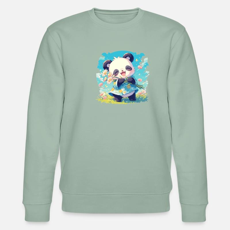 Pandas Panda - Sweat bio CHANGER Stanley/Stella Unisexe - vert de gris clair
