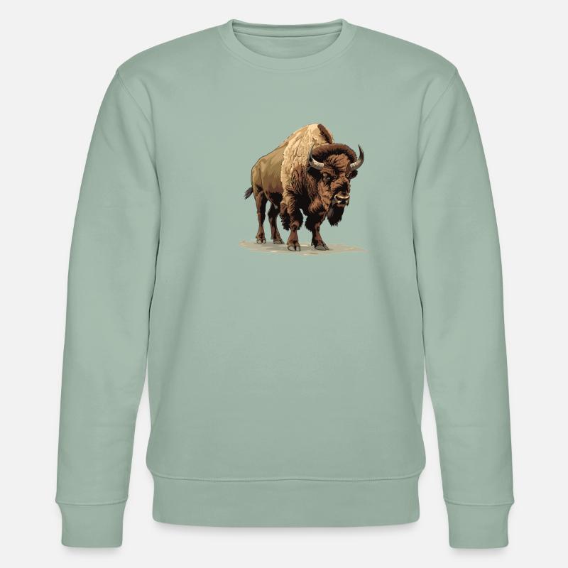 Bisons Bison - Stanley/Stella Unisex Bio-Sweatshirt CHANGER  - Helles Graugrün