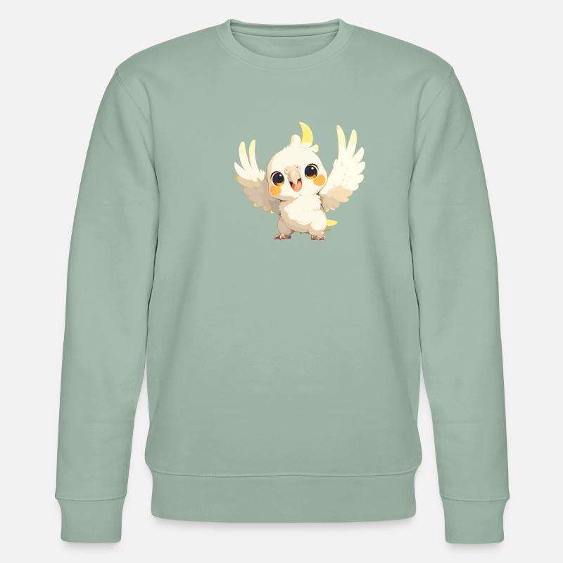 Cacatoès Cacatoès Cacatoès - Sweat bio CHANGER Stanley/Stella Unisexe - vert de gris clair
