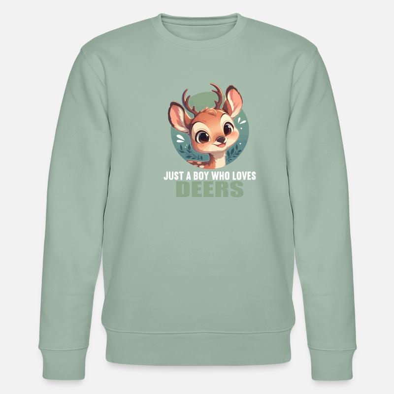 Hirsche Hirsch - Stanley/Stella Unisex Bio-Sweatshirt CHANGER  - Helles Graugrün