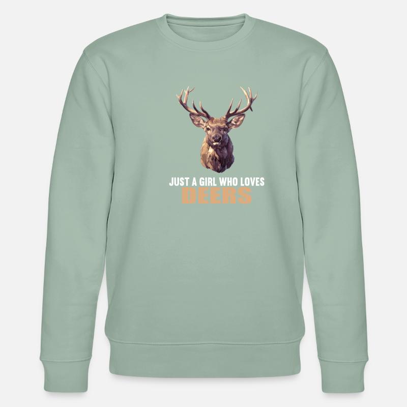 Hirsche Hirsch - Stanley/Stella Unisex Bio-Sweatshirt CHANGER  - Helles Graugrün