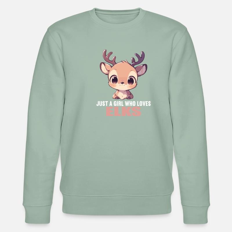 Elche Elch - Stanley/Stella Unisex Bio-Sweatshirt CHANGER  - Helles Graugrün