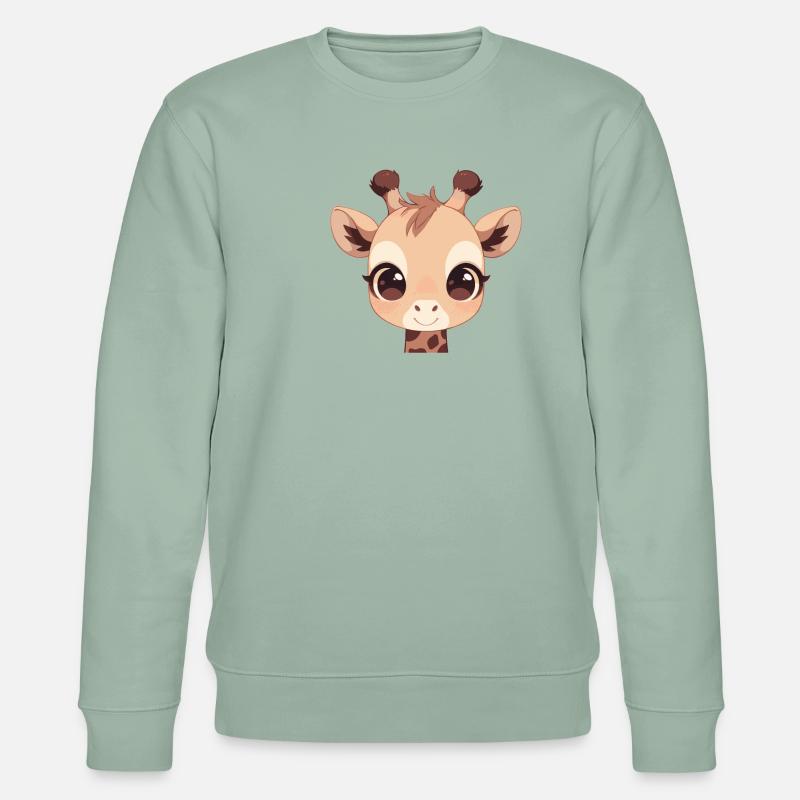Giraffen Giraffe - Stanley/Stella Unisex Bio-Sweatshirt CHANGER  - Helles Graugrün