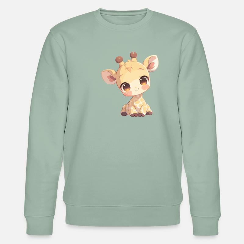 Giraffen Giraffe - Stanley/Stella Unisex Bio-Sweatshirt CHANGER  - Helles Graugrün