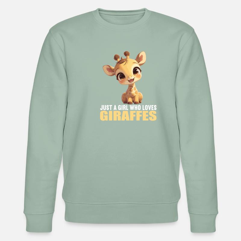 Giraffen Giraffe - Stanley/Stella Unisex Bio-Sweatshirt CHANGER  - Helles Graugrün