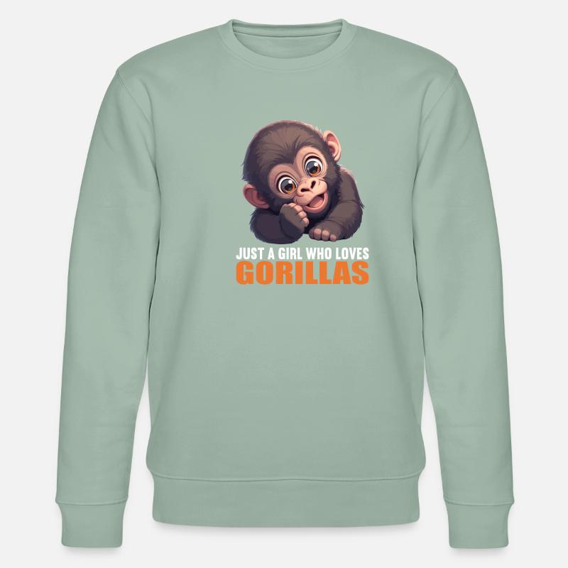 Gorilles Gorilles - Sweat bio CHANGER Stanley/Stella Unisexe - vert de gris clair