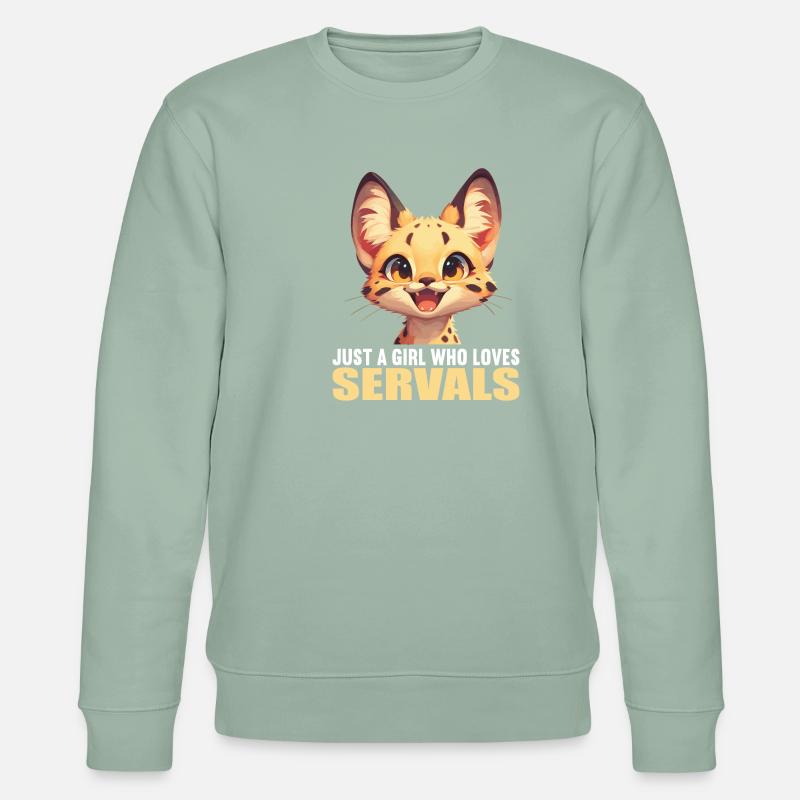 Servale Serval - Stanley/Stella Unisex Bio-Sweatshirt CHANGER  - Helles Graugrün