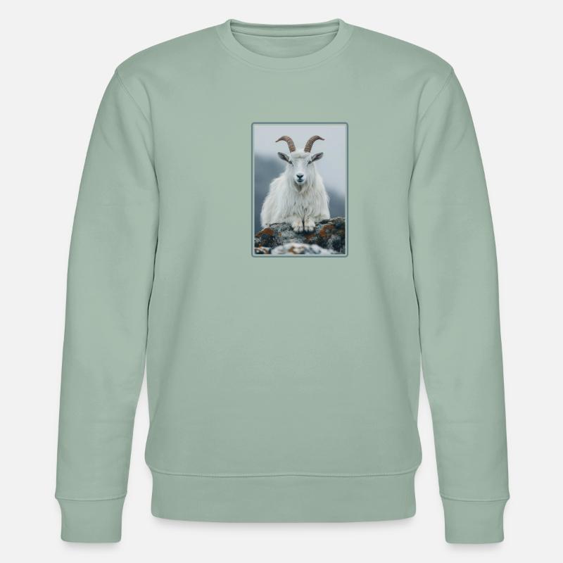 Ziegen Ziege - Stanley/Stella Unisex Bio-Sweatshirt CHANGER - Helles Graugrün