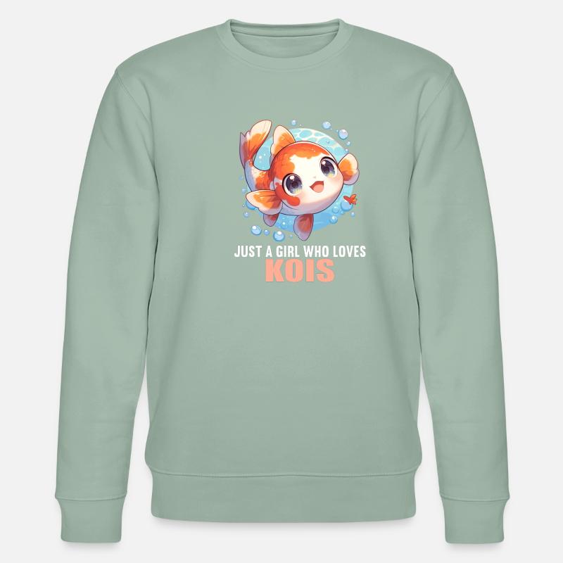 Kois Koi Karpfen - Stanley/Stella Unisex Bio-Sweatshirt CHANGER  - Helles Graugrün