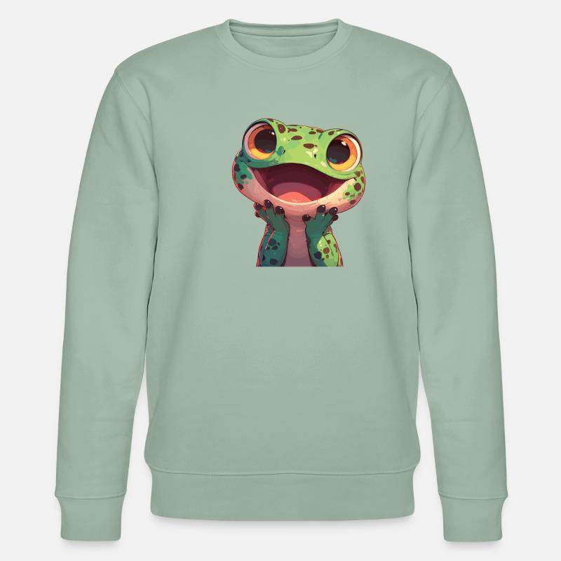 Eidechsen Eidechse - Stanley/Stella Unisex Bio-Sweatshirt CHANGER  - Helles Graugrün