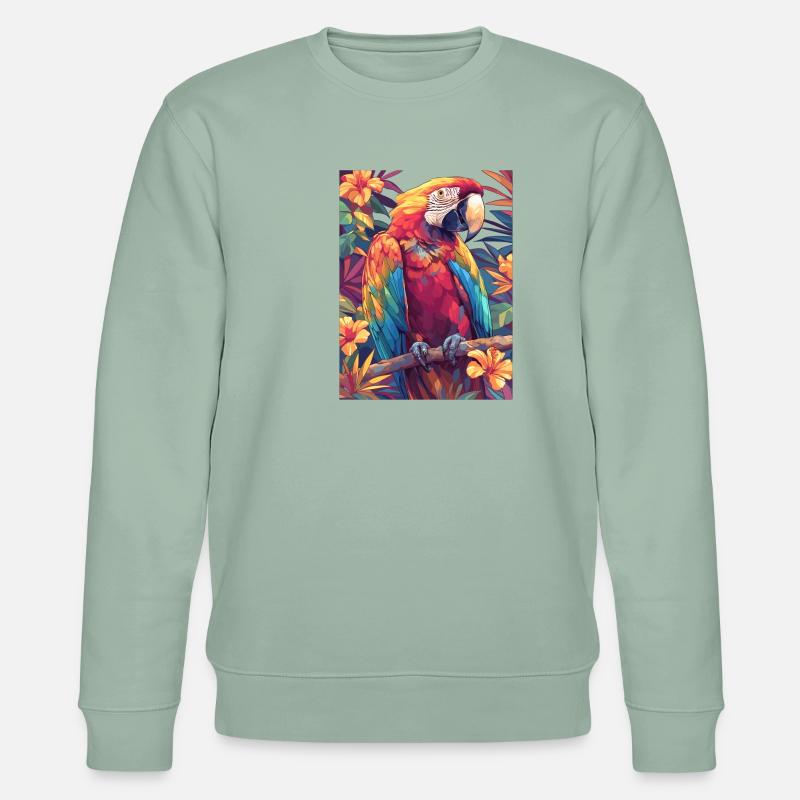 Perroquet Perroquet Perroquet - Sweat bio CHANGER Stanley/Stella Unisexe - vert de gris clair