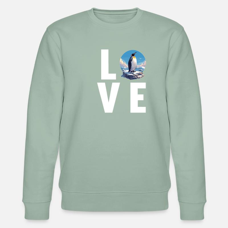 Pinguine Pinguin - Stanley/Stella Unisex Bio-Sweatshirt CHANGER  - Helles Graugrün