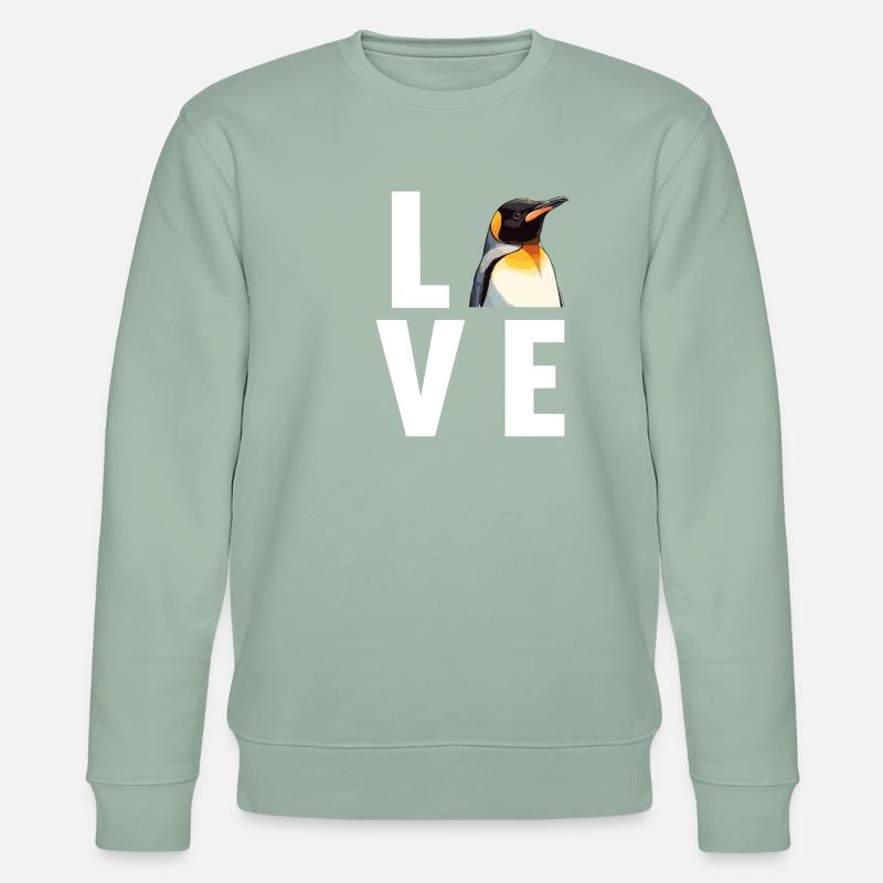 Pinguine Pinguin - Stanley/Stella Unisex Bio-Sweatshirt CHANGER  - Helles Graugrün