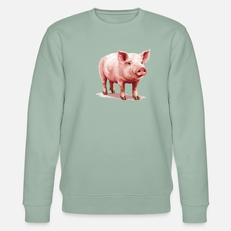 Cochon Cochon - Sweat bio CHANGER Stanley/Stella Unisexe - vert de gris clair