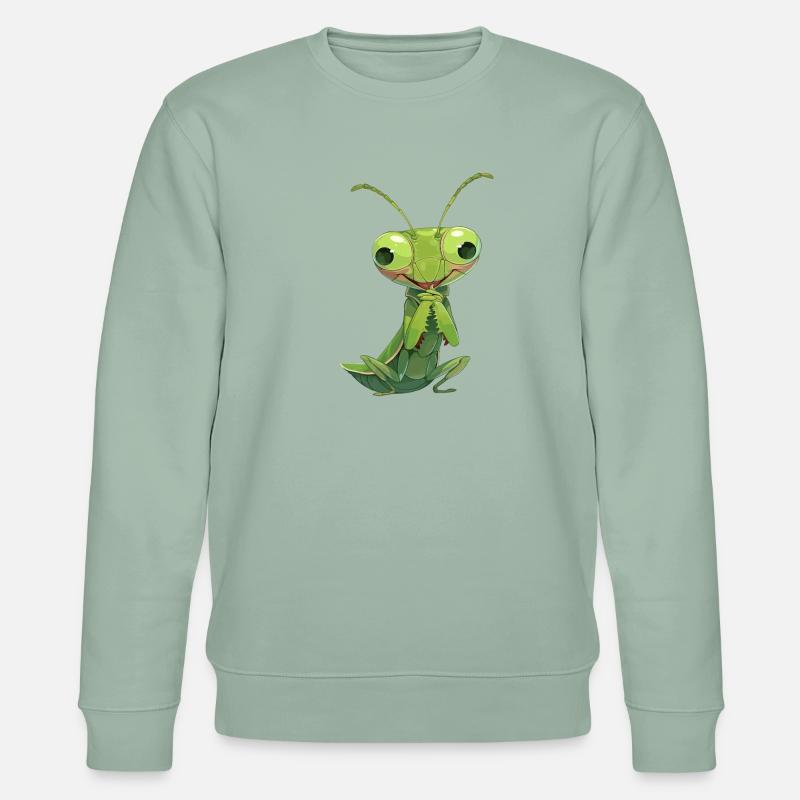 Gottesanbeterinnenen Gottesanbeterin - Stanley/Stella Unisex Bio-Sweatshirt CHANGER  - Helles Graugrün