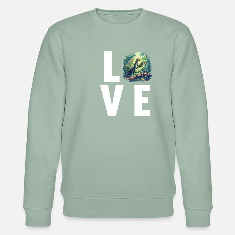 Gottesanbeterinnenen Gottesanbeterin - Stanley/Stella Unisex Bio-Sweatshirt CHANGER  - Helles Graugrün