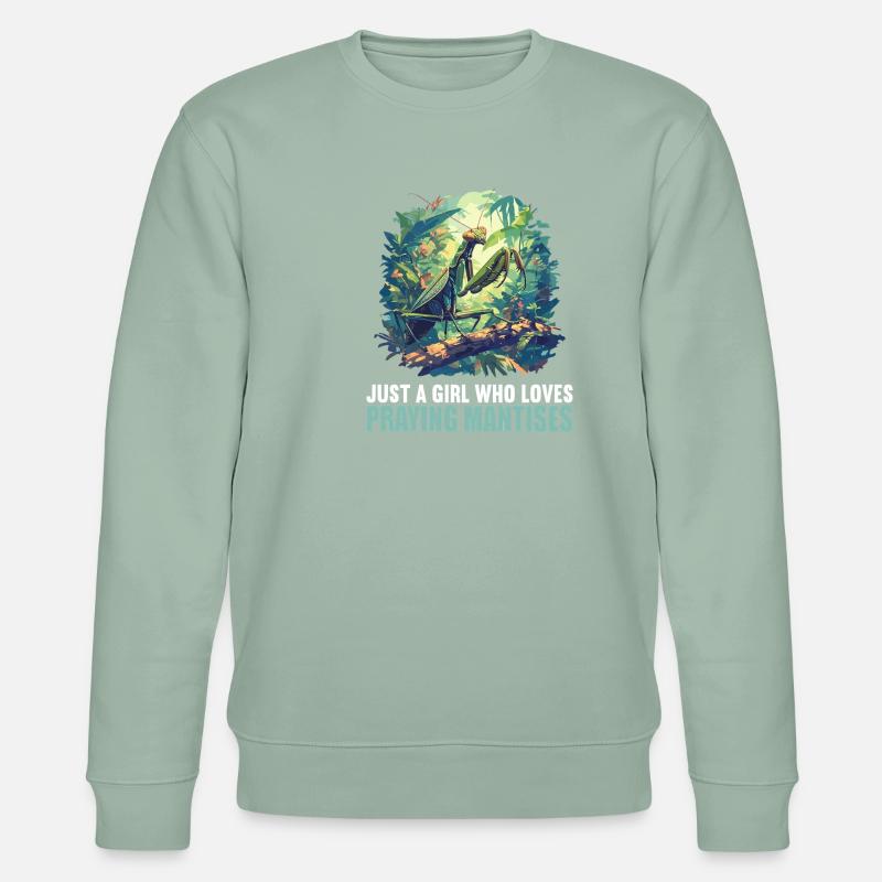 Gottesanbeterinnenen Gottesanbeterin - Stanley/Stella Unisex Bio-Sweatshirt CHANGER  - Helles Graugrün