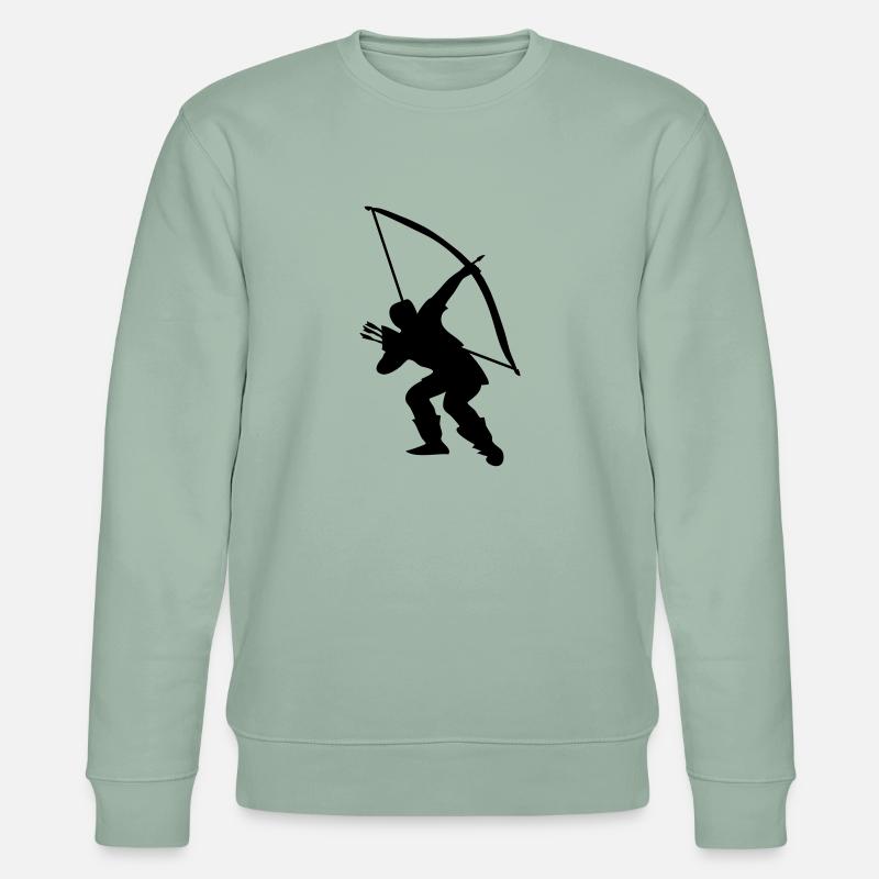 Archery longbow medieval design - Stanley/Stella Unisex Bio-Sweatshirt CHANGER  - Helles Graugrün
