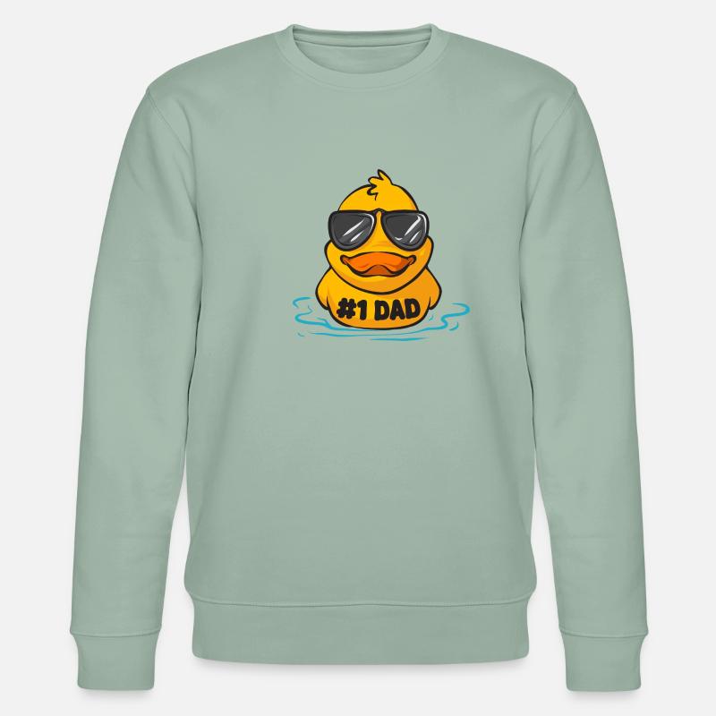 Quietscheentchen Quietscheente Gummiente - Stanley/Stella Unisex Bio-Sweatshirt CHANGER  - Helles Graugrün