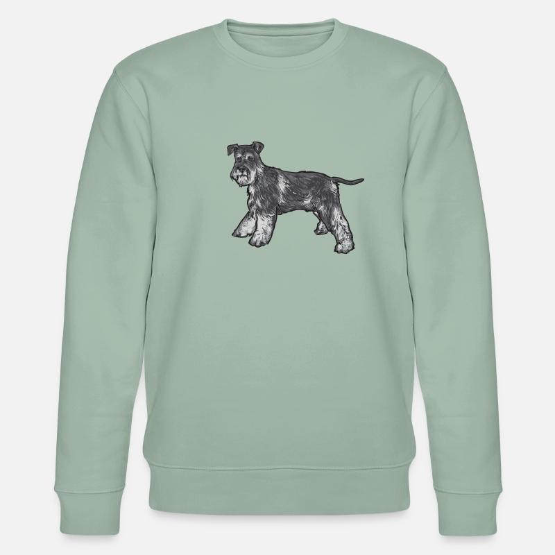 Zwergschnauzer Hund Schnauzer - Stanley/Stella Unisex Bio-Sweatshirt CHANGER - Helles Graugrün