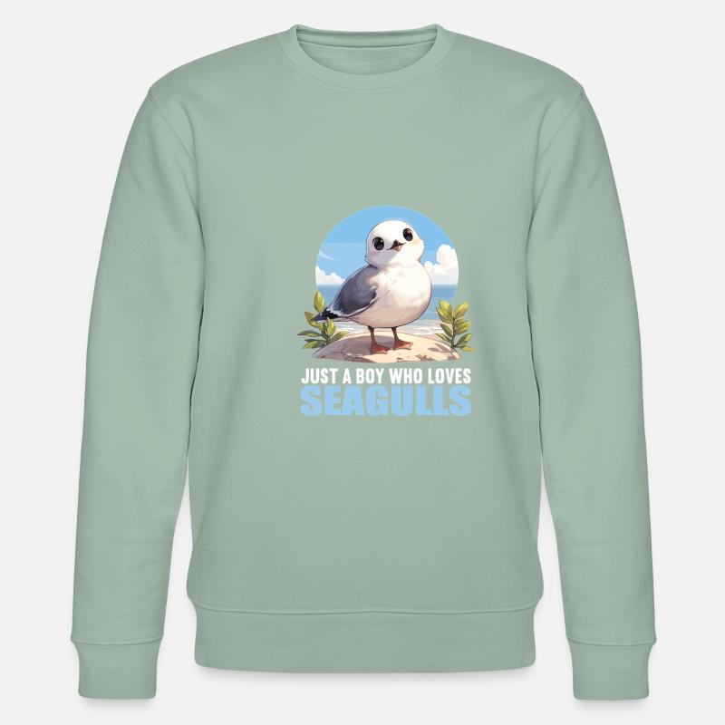 Möwen Möwe - Stanley/Stella Unisex Bio-Sweatshirt CHANGER  - Helles Graugrün
