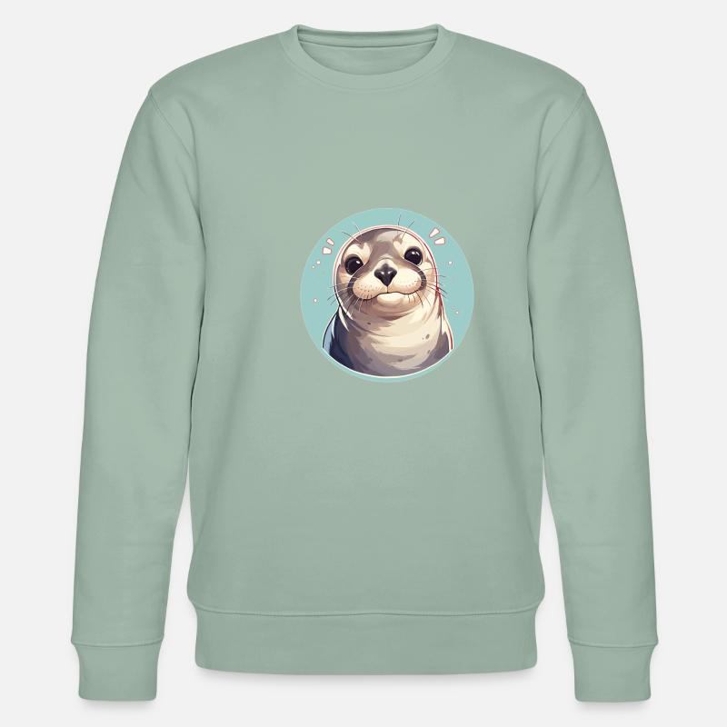 Robben Robbe - Stanley/Stella Unisex Bio-Sweatshirt CHANGER - Helles Graugrün