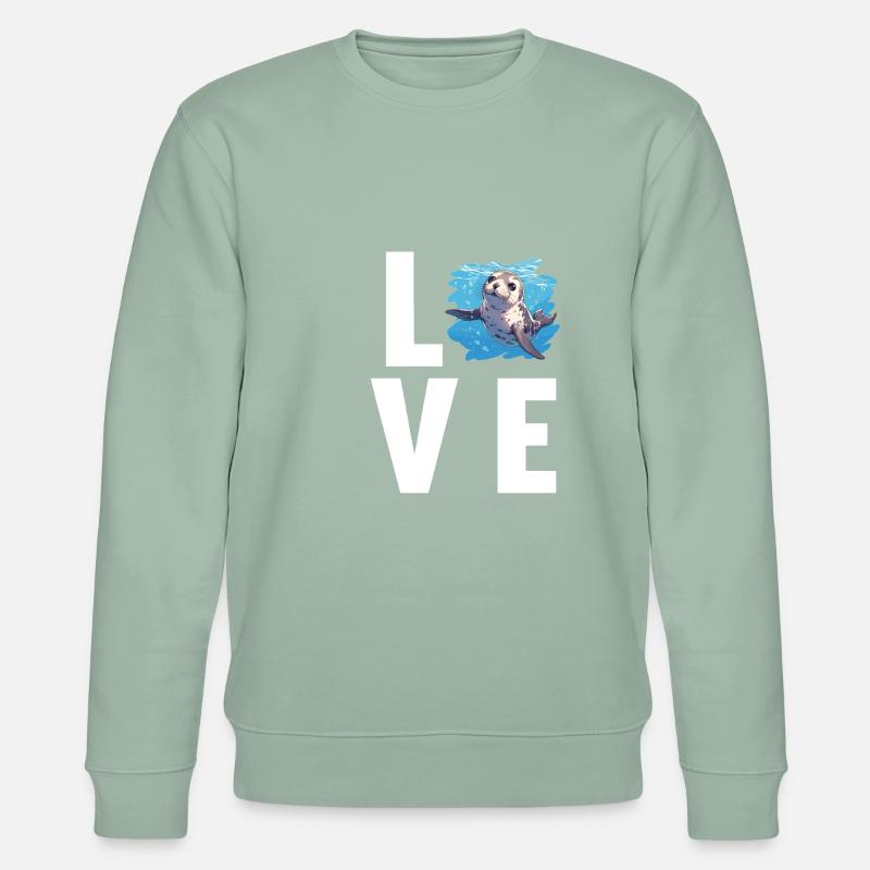 Robben Robbe - Stanley/Stella Unisex Bio-Sweatshirt CHANGER - Helles Graugrün