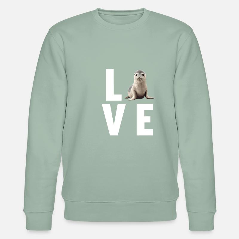 Robben Robbe - Stanley/Stella Unisex Bio-Sweatshirt CHANGER - Helles Graugrün