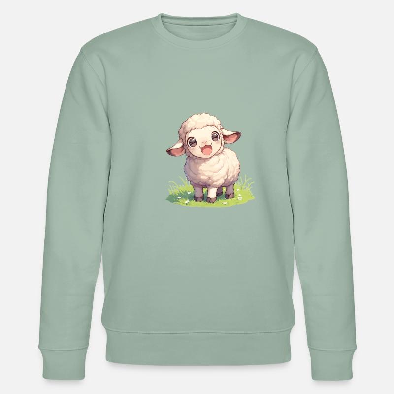 Schafe Schaf - Stanley/Stella Unisex Bio-Sweatshirt CHANGER - Helles Graugrün