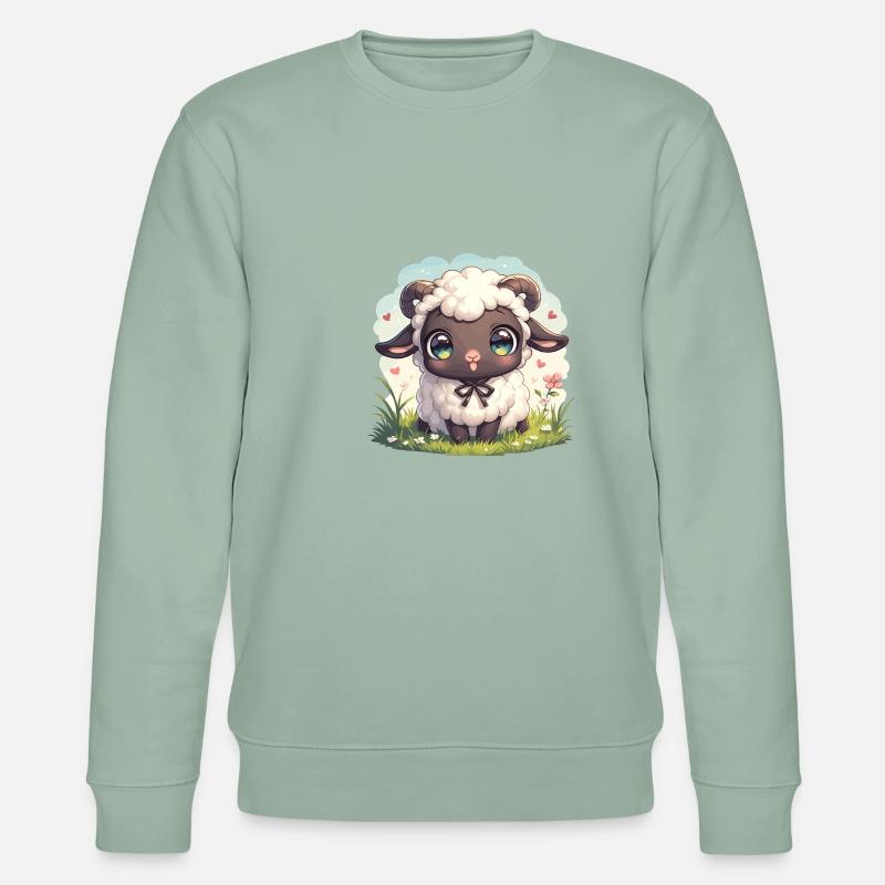 Schafe Schaf - Stanley/Stella Unisex Bio-Sweatshirt CHANGER - Helles Graugrün