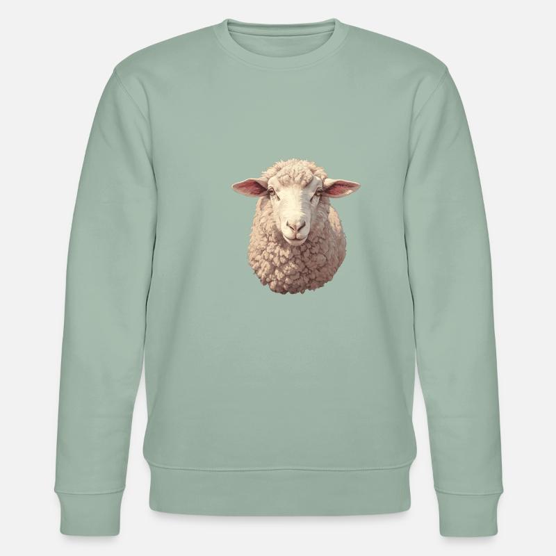 Schafe Schaf - Stanley/Stella Unisex Bio-Sweatshirt CHANGER  - Helles Graugrün