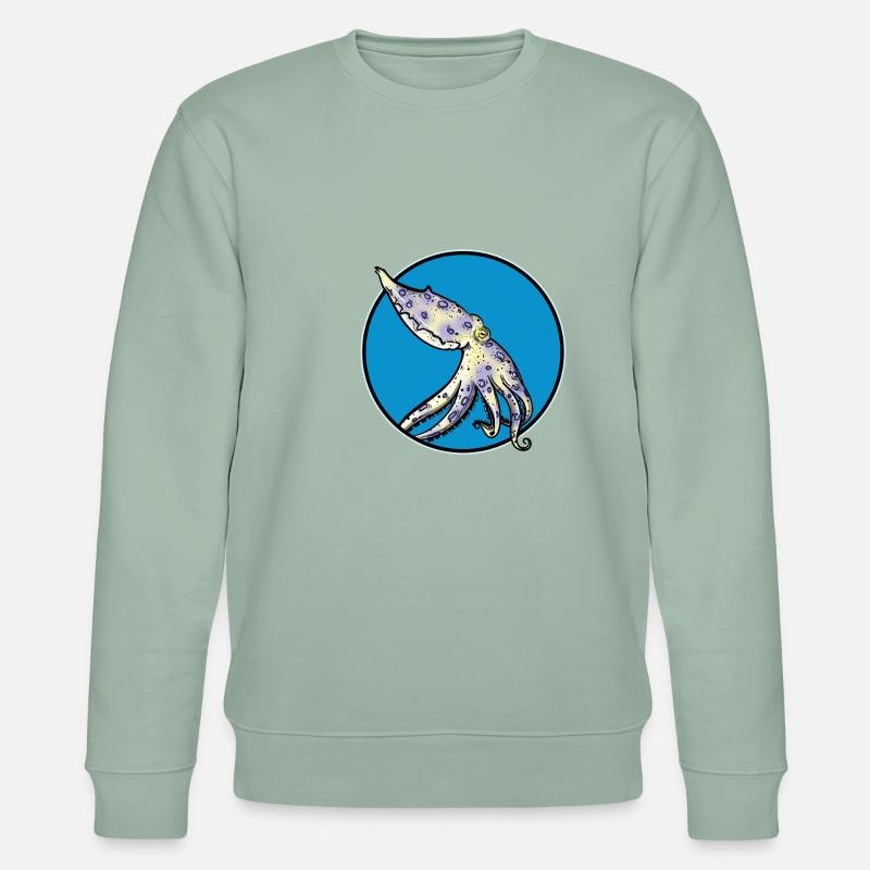 Blue Ringed Octopus Blaugeringelter Krake - Stanley/Stella CHANGER Unisex Organic Sweatshirt - aloe