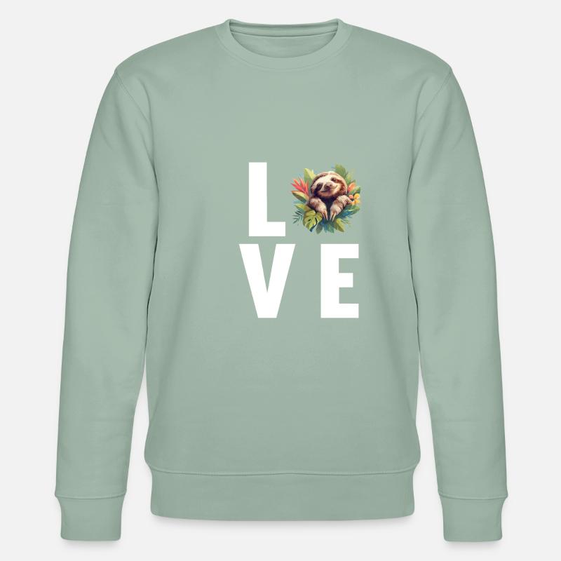 Faultiere Faultier - Stanley/Stella Unisex Bio-Sweatshirt CHANGER - Helles Graugrün