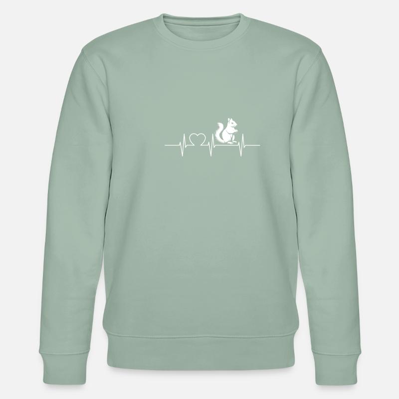 Eichhörnchen - Stanley/Stella Unisex Bio-Sweatshirt CHANGER  - Helles Graugrün