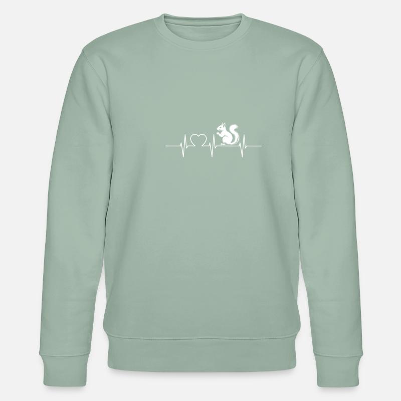 Eichhörnchen - Stanley/Stella Unisex Bio-Sweatshirt CHANGER - Helles Graugrün