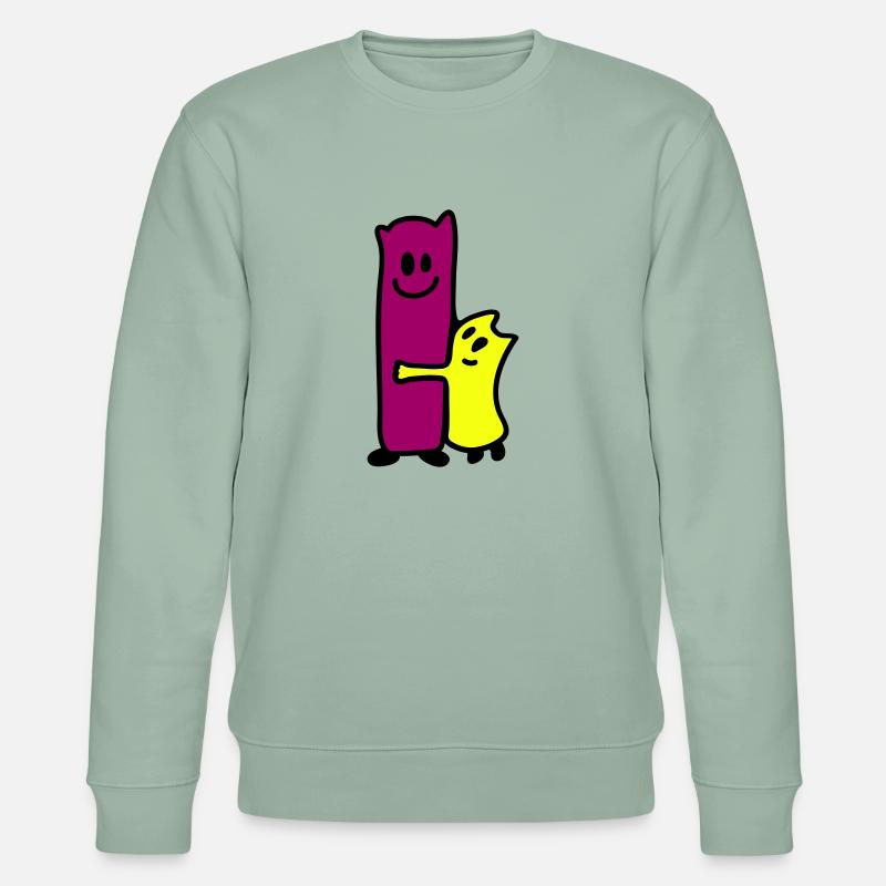 Umarmen - Stanley/Stella Unisex Bio-Sweatshirt CHANGER  - Helles Graugrün