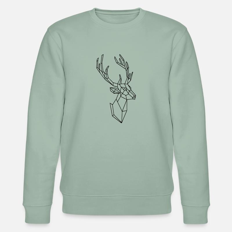 Hirsch - Stanley/Stella Unisex Bio-Sweatshirt CHANGER  - Helles Graugrün
