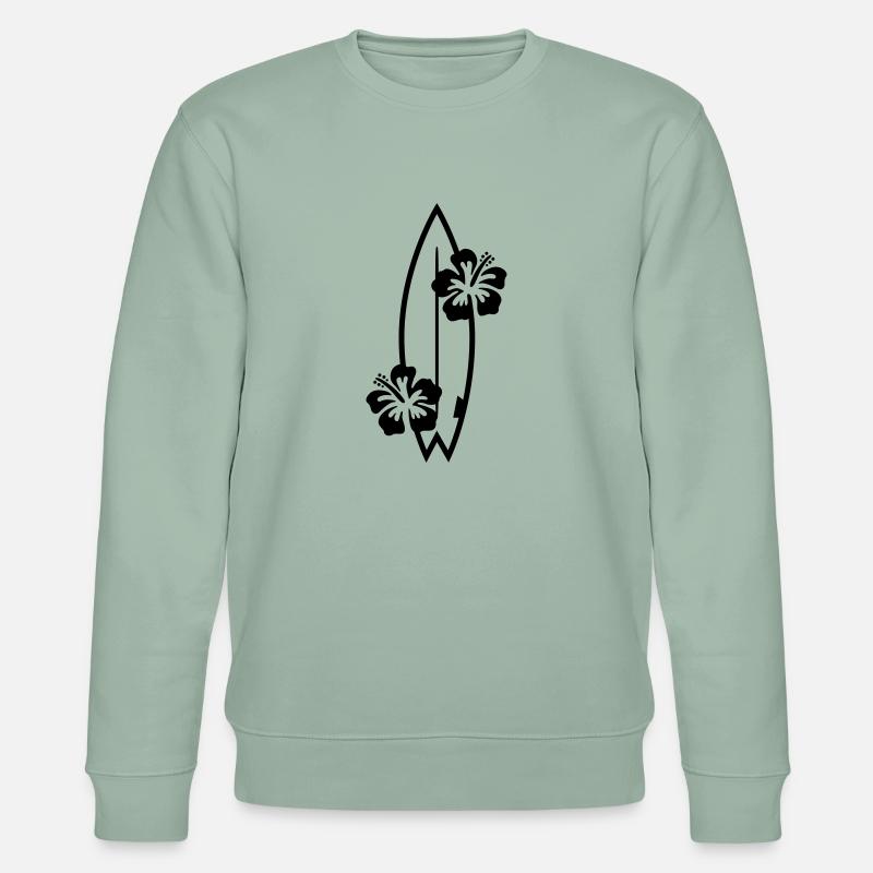 Surfen - Stanley/Stella Unisex Bio-Sweatshirt CHANGER - Helles Graugrün