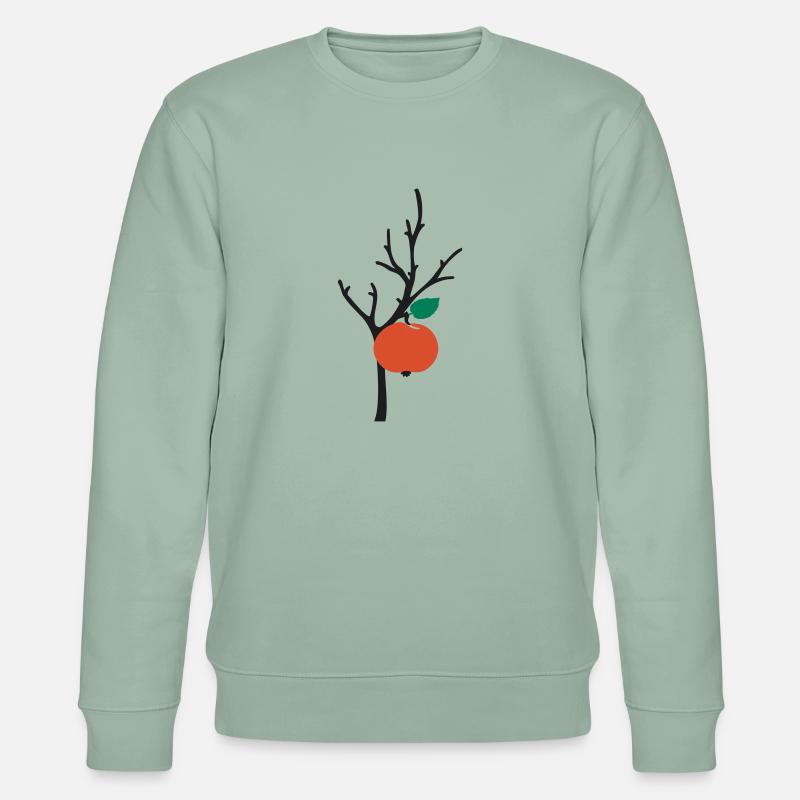 Apfelbaum apple tree - Stanley/Stella Unisex Bio-Sweatshirt CHANGER  - Helles Graugrün