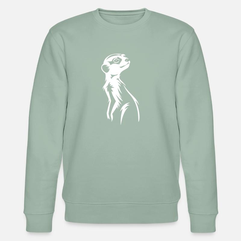 Erdmännchen Geschenk - Stanley/Stella Unisex Bio-Sweatshirt CHANGER  - Helles Graugrün
