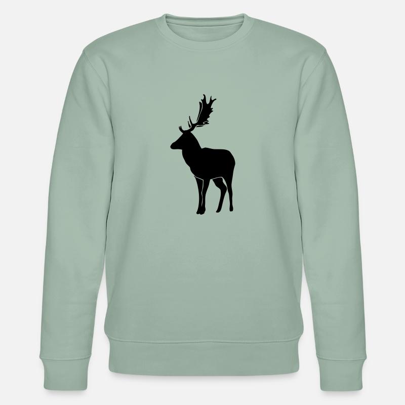 Hirsch - Stanley/Stella Unisex Bio-Sweatshirt CHANGER  - Helles Graugrün