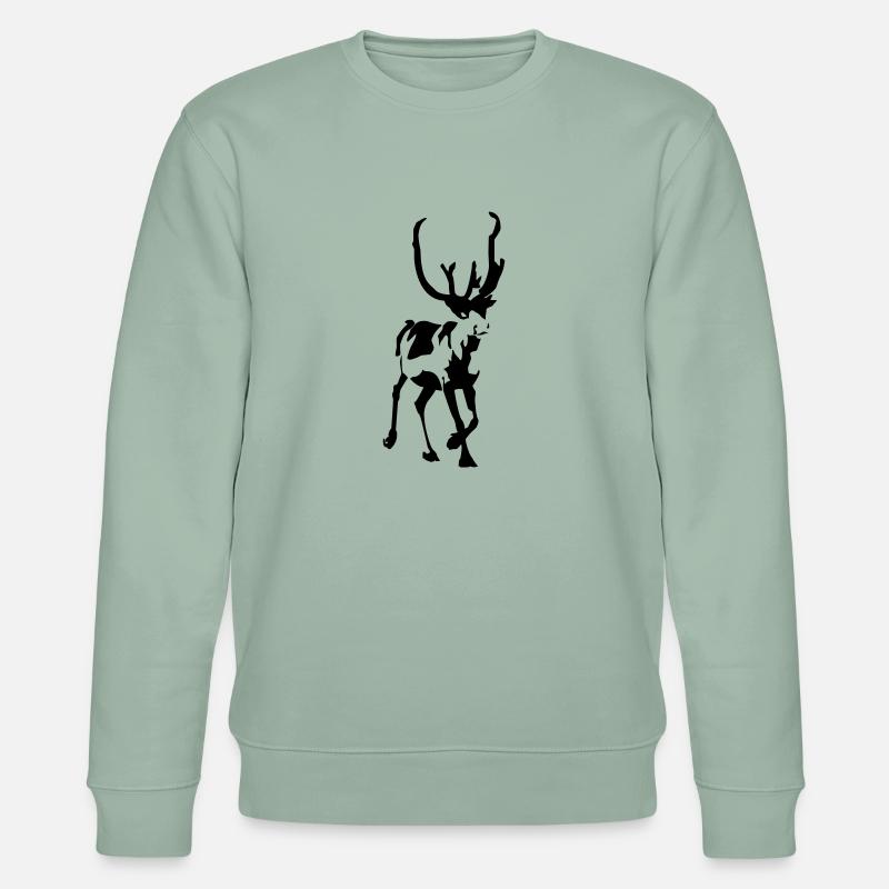 Elch - Stanley/Stella Unisex Bio-Sweatshirt CHANGER  - Helles Graugrün